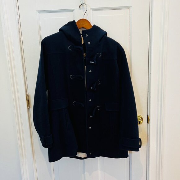 Pendleton Women's Wool Striped Interior Toggle Jacket Coat Size M Navy Blue - Picture 7 of 16